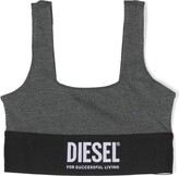 Thumbnail for your product : Diesel Kids Logo-Print Stretch-Cotton Bralette