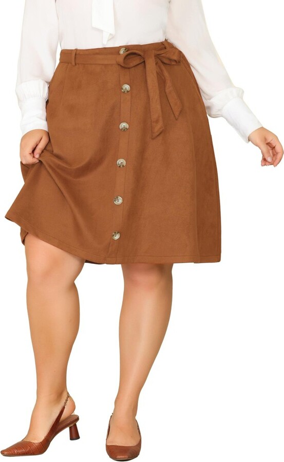 Suede Flared Skirt | Shop The Largest Collection | ShopStyle