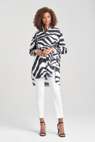 Zebra Cotton Poplin Oversized Shirt 