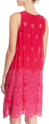 Johnny Was Tiered Eyelet Tank Dress, Plus Size