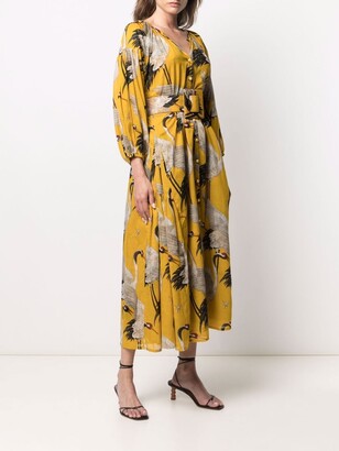 Samantha Sung Nina crane-print dress