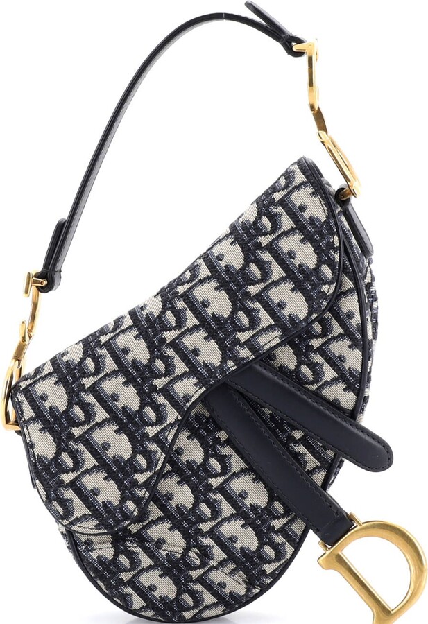 Christian Dior Saddle Handbag Oblique Canvas Mini
