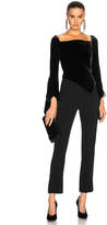 Thumbnail for your product : Roland Mouret Rayleigh Velvet & Stretch Viscose Jumpsuit