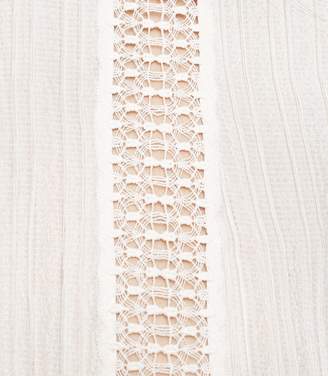 Reiss BRUNA LACE-DETAIL DRESS Off White