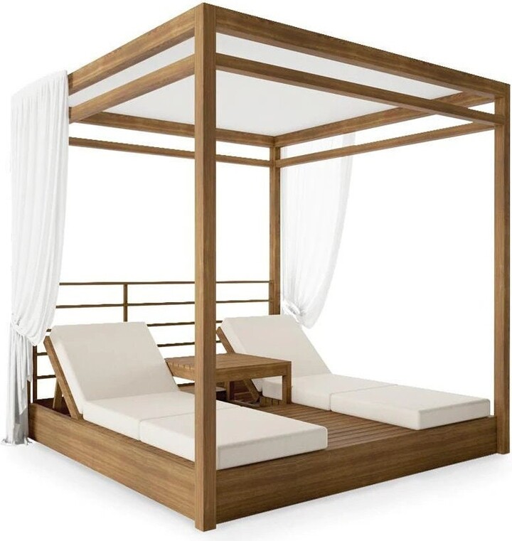 Teak Twin Outdoor Daybed Canopy ShopStyle