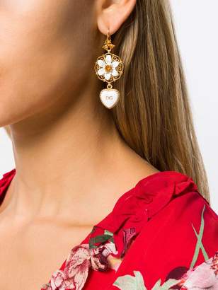 Dolce & Gabbana heart dropped earrings