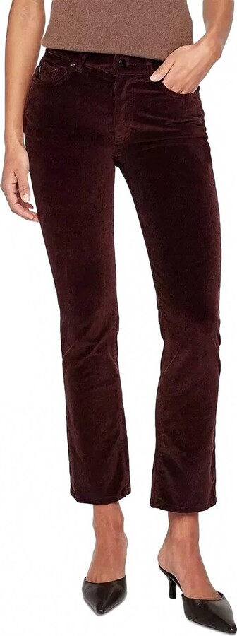 DL1961 - Women's Mara Straight Mid Rise Instasculpt Ankle Jean Mulberry