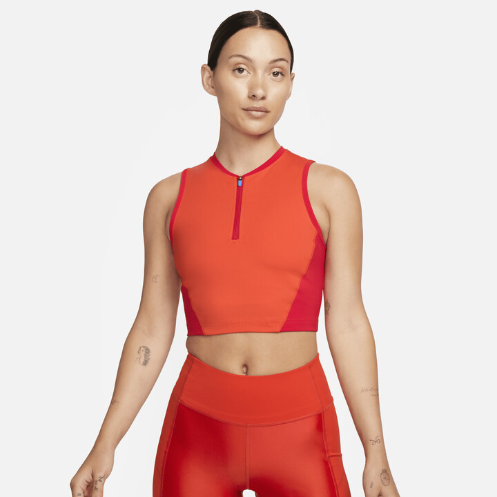 Nike Women's Dri-FIT Prima 1/2-Zip Training Top (Plus Size) in Black -  ShopStyle
