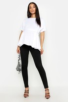 Thumbnail for your product : boohoo Maternity Batwing Tie Waist Peplum Top