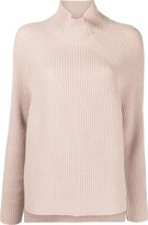 Thumbnail for your product : N.Peal High-Neck Ribbed Knit Jumper