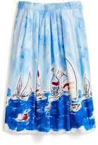 Thumbnail for your product : J.Crew Painted Regatta Midi Skirt