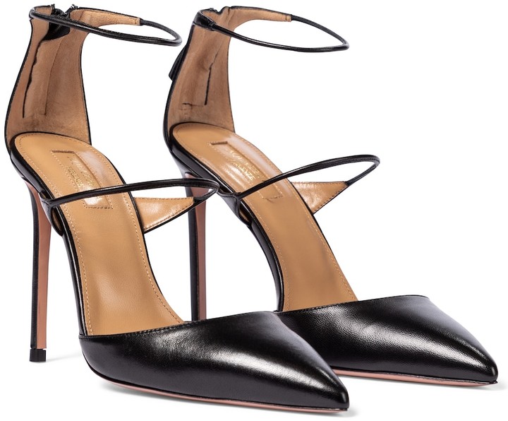 Aquazzura Suede Savoy Pump Shopstyle minute 105 leather pumps