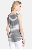 Thumbnail for your product : Majestic Bleached Stripe Linen Tank