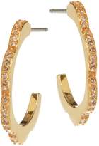 Thumbnail for your product : Kate Spade Slender Scallops Mini Pave Hoop Earrings