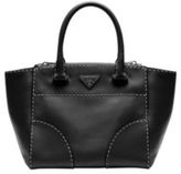Thumbnail for your product : Prada City Calf Medium Topstitched Twin-Pocket Tote