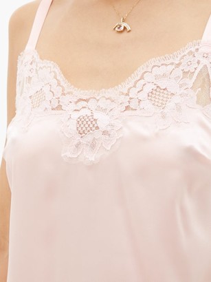 Dolce & Gabbana Lace-trim Silk-blend Cami Top - Pink