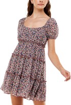 Thumbnail for your product : Trixxi Juniors' Emma Puff-Sleeve Tiered Dress