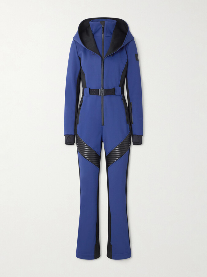 Mackage Elle Belted Hooded Ski Suit - Blue