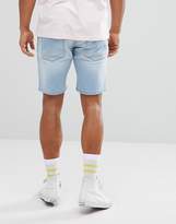 Thumbnail for your product : Solid Skinny Fit Denim Short In Light Wash Blue