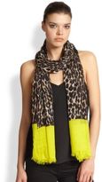 Thumbnail for your product : Kate Spade Cuban Leopard-Print Scarf