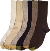 Thumbnail for your product : Gold Toe Women's 6-Pack Casual Ribbed Crew Socks