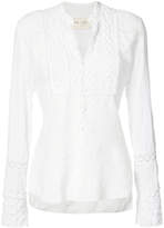Thumbnail for your product : Greg Lauren lace-panelled top