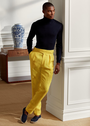 Ralph Lauren Buckled Linen Trouser - ShopStyle Chinos & Khakis