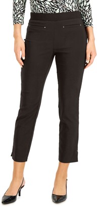 Jm Collection Petite Glam Animal-Print Wide-Leg Pants, Created for Macy's