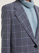 Thumbnail for your product : Acne Studios Single Breasted Checked Blazer - Womens - Navy Multi
