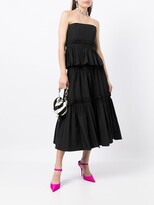 Thumbnail for your product : Alex Perry Ruffled Full silk midi skirt