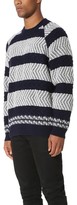 Thumbnail for your product : White Mountaineering Herringbone Pattern Round Neck Knit Sweater