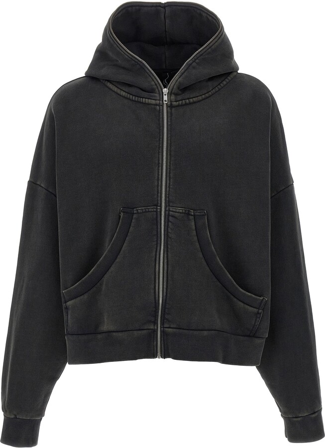 Entire Studios Eternal Zip Washed Sweatshirt Black