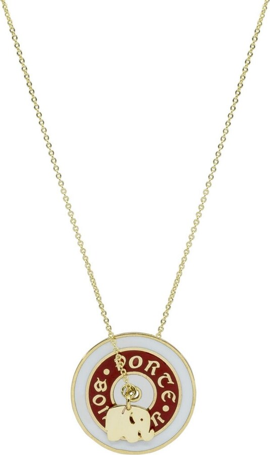 Atelier Petites Pierres Gold / Rose Gold Porte Bonheur - Red - Good Luck Pendant