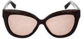 Thumbnail for your product : Linda Farrow Luxe Snakeskin Cat-Eye Sunglasses