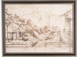 TJMAXX 18X24 Study Of Background Of The Adoration Canvas Wall Art With Frame