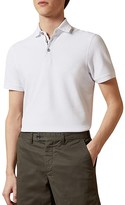 Thumbnail for your product : Ted Baker Infuse Short Sleeve Textured Polo (White) Men's Clothing