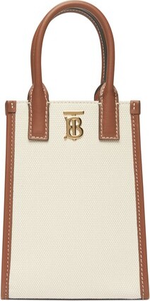 Burberry Micro Monogram motif canvas and leather tote - ShopStyle