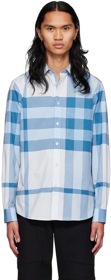 Mens Blue Burberry Shirts | Shop the world's largest collection of 