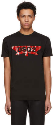 DSQUARED2 Black Logo Long Cool T-Shirt