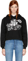Thumbnail for your product : McQ Black Cropped Graveyard Bunny Hoodie
