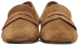 Thumbnail for your product : KHAITE Tan Suede Carlisle Loafers
