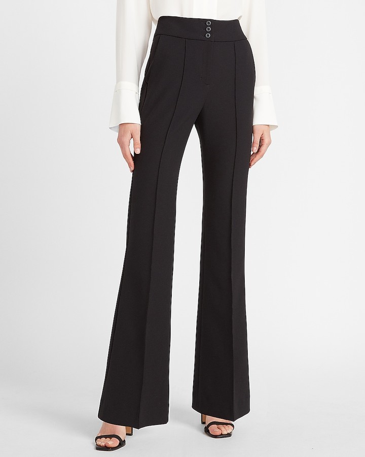 womens high waisted black dress pants
