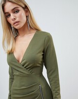 Thumbnail for your product : ASOS DESIGN mini dress with ruched zip side