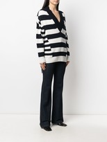 Thumbnail for your product : Alexander McQueen V-neck horizontal-stripe jumper