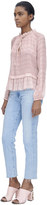 Thumbnail for your product : Rebecca Taylor Long Sleeve Lurex Clip Top