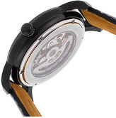 Thumbnail for your product : Lucien Piccard 40036A-BLK-01 Men's Paragon Automatic Black Leather