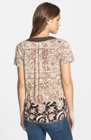 Thumbnail for your product : Lucky Brand 'Kyra' Studded Yoke Print Jersey Top