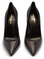Thumbnail for your product : Saint Laurent Opyum Logo Heel Leather Pumps - Womens - Black