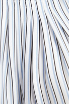 Thumbnail for your product : Frame Pleated Striped Silk-satin Blouse