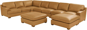 Latitude Run Leather Match Large Seating Modular Sectional